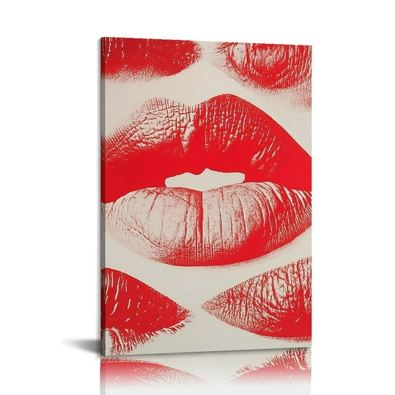 Shadudu Lips Theme Canvas Prints Wall Art for Home and Office Decor 24x36 Inches 24x36in
