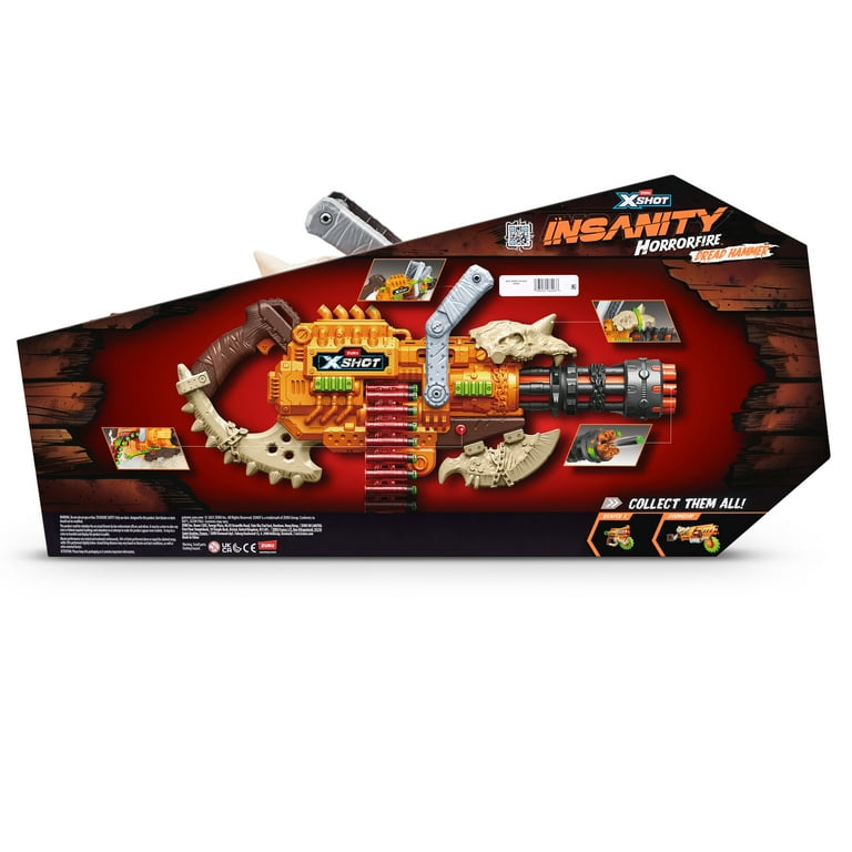 XSHOT Insanity HorrorFire Dread Hammer by Zuru with 48 Darts, Air