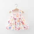 thumbnail image 2 of Summer Clearance Holiday Deals 2025! QTOCIO Toddler Girls Dresses, Baby Girl Summer Clothes, Kids Baby Girls Fashion Cute Sleeveless Sweet Flower Print Dress Tiered Skirt, Multicolor, 2 Years, 2 of 6