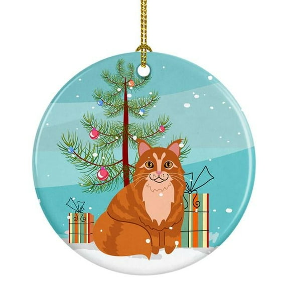 Carolines Treasures BB4423CO1 Maine Coon Cat Merry Christmas Tree Ceramic Ornament