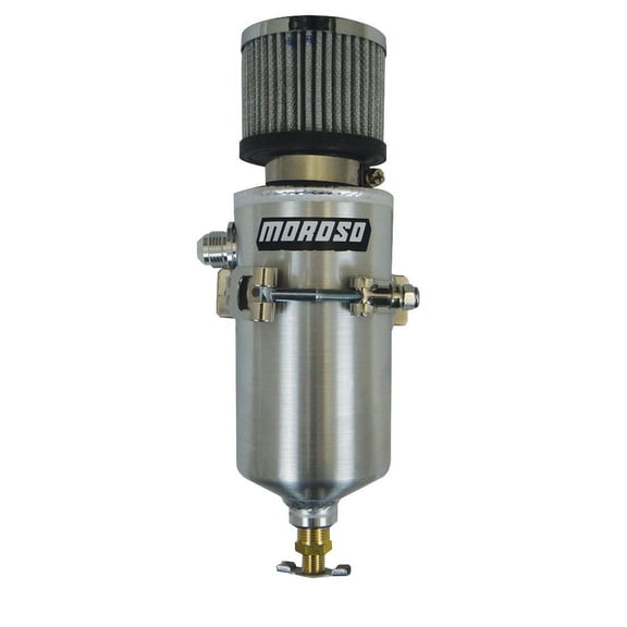 Moroso Breather Tank/Catch Can -8An Male Fitting - Aluminum