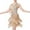 Gold, variant on Women's Salsa Latin Dance Dress Sequin Tassel Fringe Flapper Dress Tango Ballroom Dancing Dress Red M