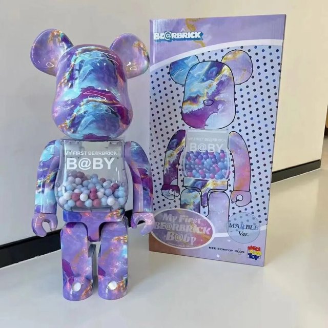 Figuras de Bearbrick de 28cm, estatuas de oso violento a la moda, colección de Bearbrick, decoraciones de escritorio, decoración de lujo para sala de estar, 400%