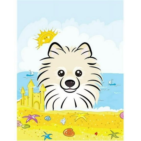 Pomeranian Summer Beach Flag Garden