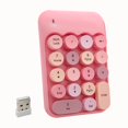 thumbnail image 1 of Teclado numérico inalámbrico Seaciyan Retro Mini Portable Rosa, 1 of 8