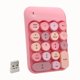 thumbnail image 1 of Teclado numérico inalámbrico Seaciyan Retro Mini Portable Rosa, 1 of 8