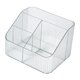 thumbnail image 2 of Organizador de Escritorio con Compartimentos Escalonados | Plástico Abs para Cosméticos, Papelería y Artículos Pequeños | Transparente (18 X 14 X 12 Cm), 2 of 5
