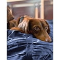 thumbnail image 3 of Sonive Full/Queen Seersucker Comforter Set Navy Blue, Bedding Set 3 Pieces, Luxury Soft Lightweight Breathable Bed Set for All Seasons, 3 of 3