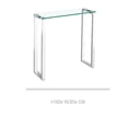 thumbnail image 1 of Gyna console table small  8x30 glass top with shiny legs, 1 of 4