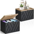 thumbnail image 1 of Soporte para tampones Jorkol para decoración de baño con tapa de madera, 2 unidades, 1 of 7