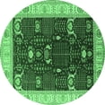 thumbnail image 1 of Ahgly Company Indoor Round Oriental Emerald Green Industrial Area Rugs, 8' Round, 1 of 4