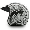 thumbnail image 5 of Daytona Helmets DC6-G ‘Cruiser’ Graffiti White and Black  ¾ Open Face Helmet White, 5 of 6