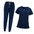 thumbnail image 4 of Conjunto de uniforme médico para mujer, pantalón con cordón y pantalón deportivo para salón de belleza. L, 4 of 9