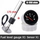 thumbnail image 1 of 0-190 Ohm Fuel Level Gauge With Fuel Level Sensor 52mm Fuel Level Meter With Red Backlight Oil Indicator Range 100-500mm Sensor, 1 of 1