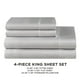 thumbnail image 5 of Juego de sábanas Juicy Couture, satén de seda, tamaño king, gris, 5 of 7