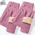 thumbnail image 2 of Pantalones de capa Base de terciopelo de cordero con forro polar grueso de cintura alta para mujer, pantalones cálidos de otoño e invierno, pantalones largos, ropa cómoda para el hogar, 2 of 5