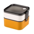 thumbnail image 1 of Fiambrera, fiambrera doble bento, fiambrera con compartimentos y cubiertos, fiambrera para escuela de trabajo para adultos, apta para horno microondas,, 1 of 6