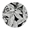 thumbnail image 4 of HAOXIT Palm Leaves Round Table Cove, Tropical Background, Elastic Edge, Can Wipe Indoor/Outdoor Dining Table Cover, Fit for Round Table 54-58, 4 of 8