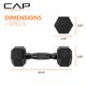 thumbnail image 4 of Par de mancuernas hexagonales recubiertas CAP Barbell de 8 lb (3.6 kg) con mango negro, 4 of 7
