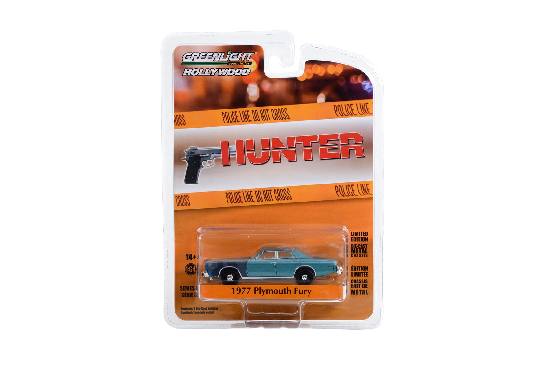 Hot Wheels　GREENLIGHT Sergeant Rick Hunter's 1977 Plymouth Fury, Hunter - Greenlight