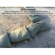 Sandbags For Flooding - Size: 14 x 26 - Orange - Sandbags Empty - Sandbags Wholesale Bulk - Sand Bag - Flood Water Barrier - Water Curb - Tent & Store Bags (10 Bags)
