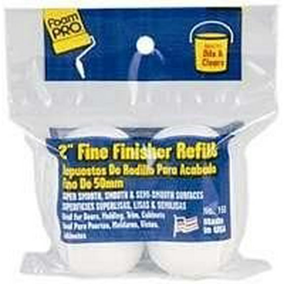 Foampro 163 Fine Finish Roller Refills, 2"
