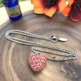 thumbnail image 2 of Purple Heart Lava Bead Aromatherapy Oil Necklace Jewelry Essential Oil Diffuser Necklace Scent Necklace with Gift Box, 2 of 6
