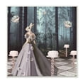 thumbnail image 2 of The Stupell Home Decor Surreal Blue Bunny Wonderland Floral Tea Party in a Forest Landscape Wall Plaque Art, 2 of 4