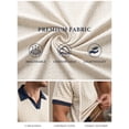 thumbnail image 6 of RICHCOIN Polo Shirts for Men V Neck Short Sleeve Golf Shirts Casual Textured Knit Old Money Tops, 6 of 7