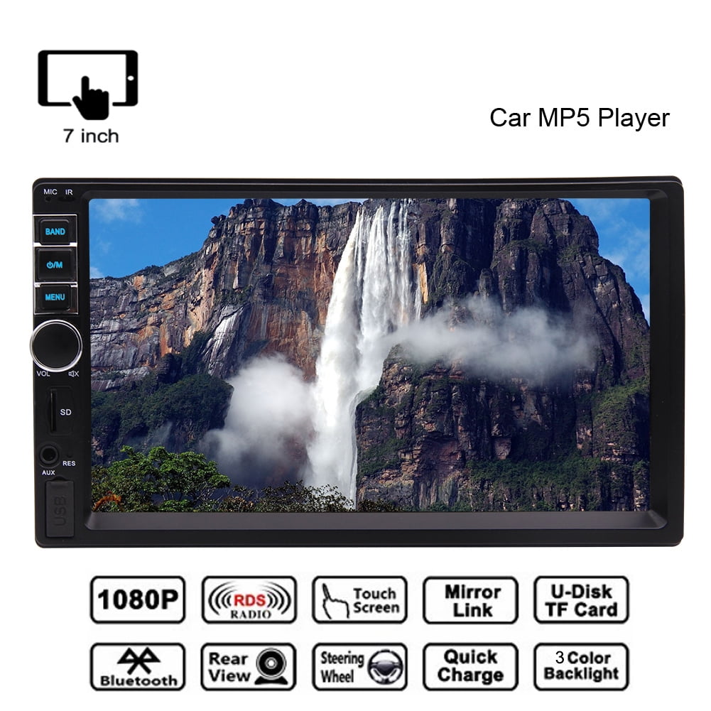 Car 7'' HD 1080P Bluetooth FM/AM/RDS Radio Stereo MP3 MP5 Player USB/TF Card/AUX