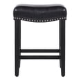 thumbnail image 4 of 24" Upholstered Saddle Seat Counter Stool in Black, 4 of 7