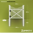 thumbnail image 6 of 46in H x 49.5in W (1 Gate) Zippity Manchester Gate Kit, White Vinyl Picket Fence Gate Kit for Manchester Fence Panels, Gate for Backyard, Patio, Outdoor, & Garden Fence, ZP19019, 6 of 7