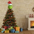 thumbnail image 4 of Adornos navideños, adorno para árbol de Navidad y adorno de brazo verde peludo, adornos para árbol de Navidad, juguete de peluche Grinch encantador Xemadio WRJM-423, 4 of 6
