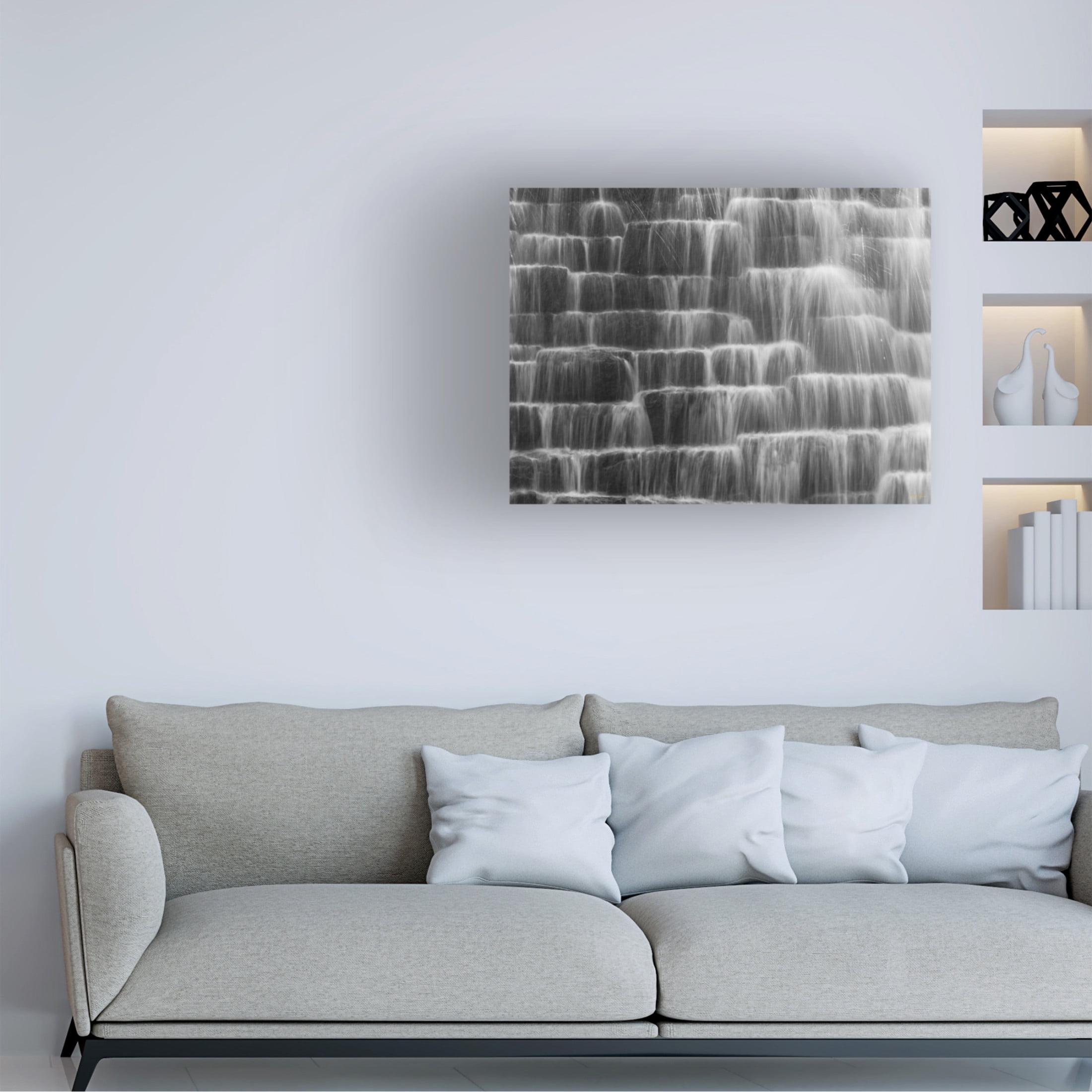 Canvas Wall Art - Life BeautifuLEE 'Water Steps' Wall Art for Living Room, Bedroom, or Office Décor by Trademark Fine Art - 47 x 35 Inches