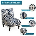 thumbnail image 2 of LKJYER Armless Accent Chair Cover Stretch Spandex Slipper Chair Covers Removable Non-Slip Silp Cover for Accent Chairs Without Arms for Living Room Hotel, 2 of 7