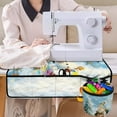 thumbnail image 4 of ZIATUBLE Xmas Snowman Sewing Machine Pad Organizer Snowflakes Sewing Machine Muffling Mat Washable Sewing Machine Pad for Table with Detachable Pouch Sewing Home Decoration, 4 of 5