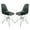 Transparent Black, variant on Pemberly Row Modern Eiffel Base Dining Side Chair in Clear Set of 2