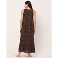 thumbnail image 4 of Moomaya Sleepwear, Sleeveless Long Nightdress, Printed Square Neck Nightgown Maxi, 4 of 9