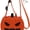 C, variant on Halloween Pumpkin Crossbody Bag, Pu Leather Novelty Ghost Purse Cute Spooky Season Gothic Shoulder Bag for Women Men