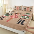 thumbnail image 3 of Manfei Christmas Nutcracker Full Size Sheets 4pcs for Kids, Merry Xmas Themed Bed Sheets, Winter Snowflake Sheet Sets, Luxury Bedroom Decor, 3 of 7
