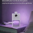 thumbnail image 4 of Compact Dehumidifier for Small Spaces, 1L (33.8oz) Water Tank, 22.5W Quiet Portable Dehumidifier for Home, Bedroom, Bathroom, Closet with 3-Speed Fan, 3-Timer, LED Light & Auto Shut-Off, 4 of 5