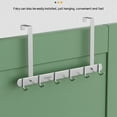 thumbnail image 4 of Over The Door Hooks, Door Hanger Hooks for Hanging, SU 304 Stainless Steel Over The Door Towel Racks for Bathroom with 6 Coat Hook, Coat Rack Bathroom Accessories, 17.71x11.02", 4 of 6
