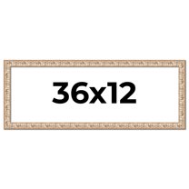 36x12 Frame White Real Wood Picture Frame Width 1.5 inches | Interior Frame Depth 0.5 inches |