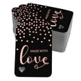 thumbnail image 1 of Inkdotpot Real Rose Gold Foil Made With Love Text Tags Favor Hang Paper Tags 100 Pack, 1 of 6
