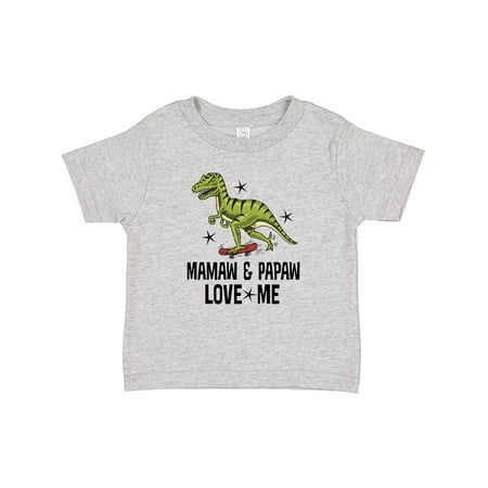 

Inktastic Mamaw and Papaw Love Me Dinosaur Gift Baby Boy T-Shirt