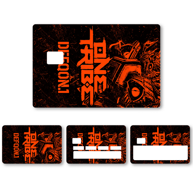 Fashion Defqon1 Music Card Stickers Decals 4pcs PVC Card Skin Credit Card Cover Decoration Self-adhesive Protective Film