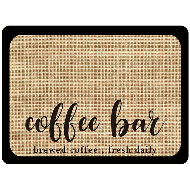 Mantianstar Coffee Dish Drying Mat for Kitchen Counter,Light Gray 20x32in,Heat Resistant Drainer Mats with Non-Slip Rubber Backed,Hide Stain Absorbent Draining