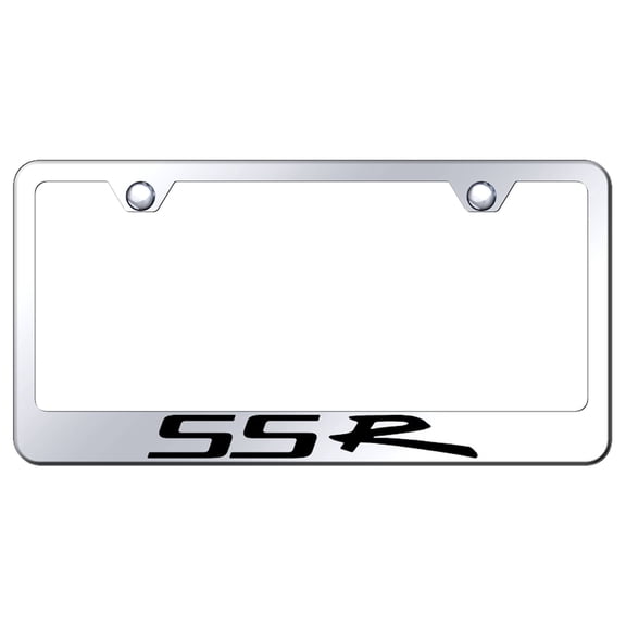 Chevy SSR Laser Etched Logo Stainless Steel License Plate Frame (Chrome)