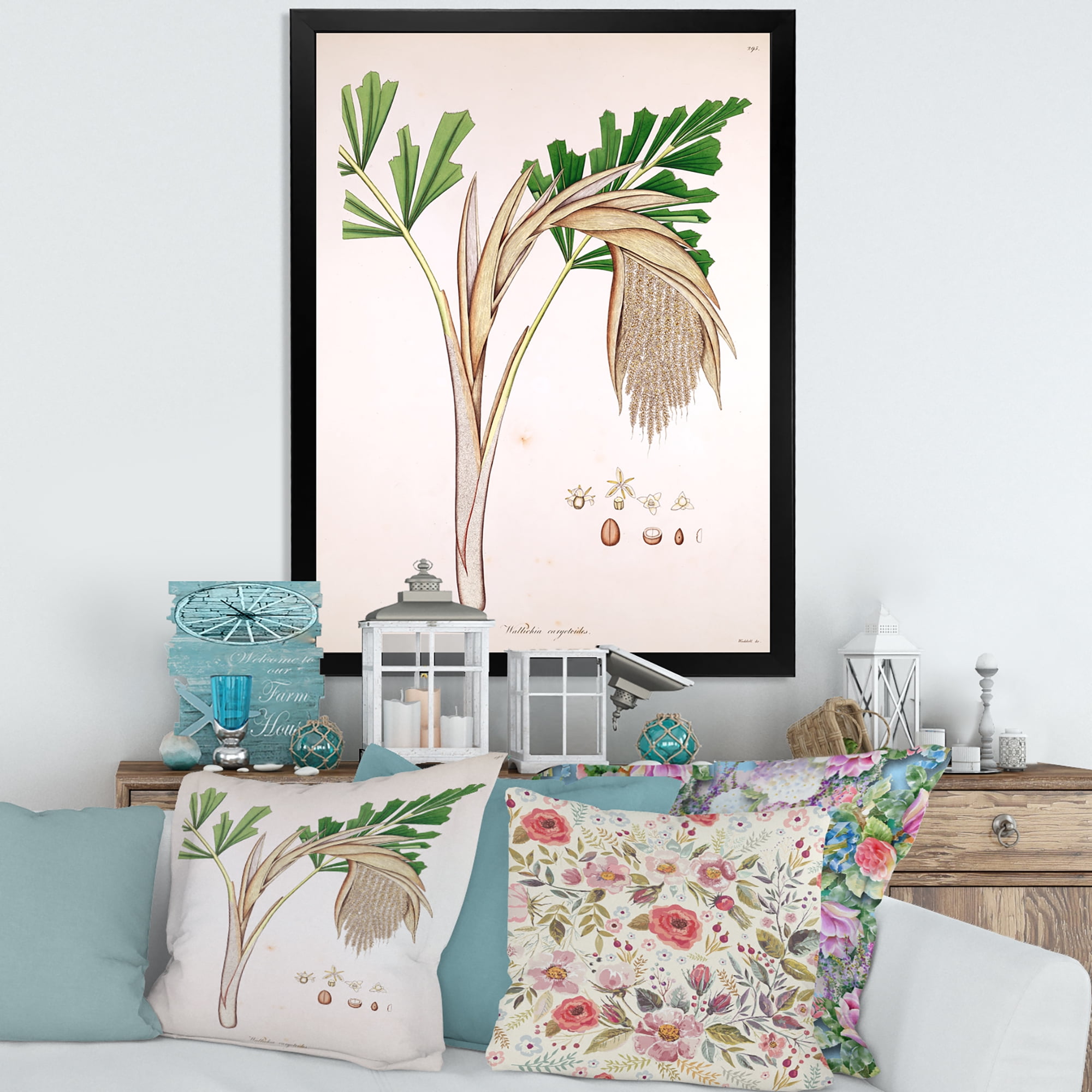 Designart 'Ancient Plant Life XV' Farmhouse Framed Art Print