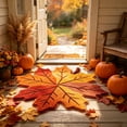 thumbnail image 5 of Hyknon Fall Thanksgiving Maple Leaf Rug, Cute Soft Plushes Thick Waterproof Bathroom Mat, Non-Slip Harvest Decor Floor Mat, Entryway Door Mat for Home Indoor Outdoor Bedroom Kitchen Decor 27.6"×17.7", 5 of 7